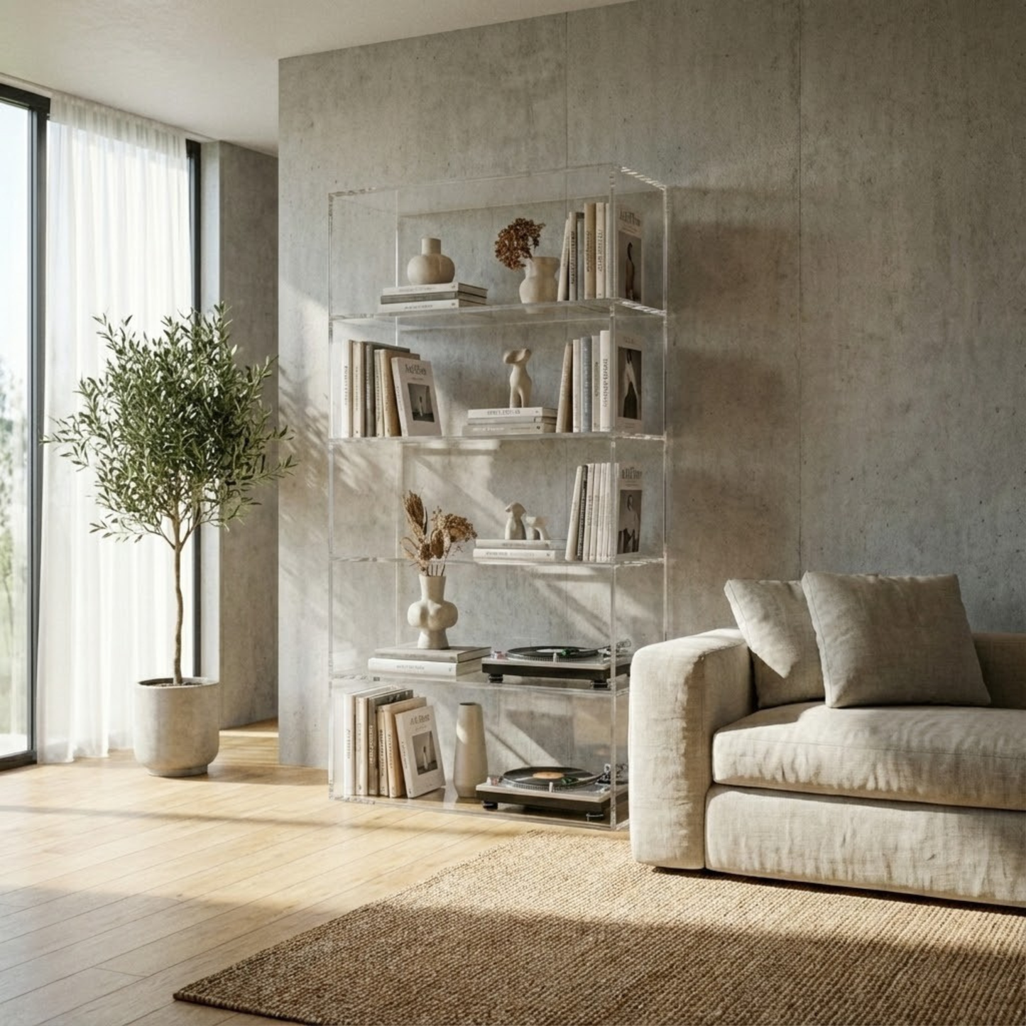 Estanterias de metacrilato transparente