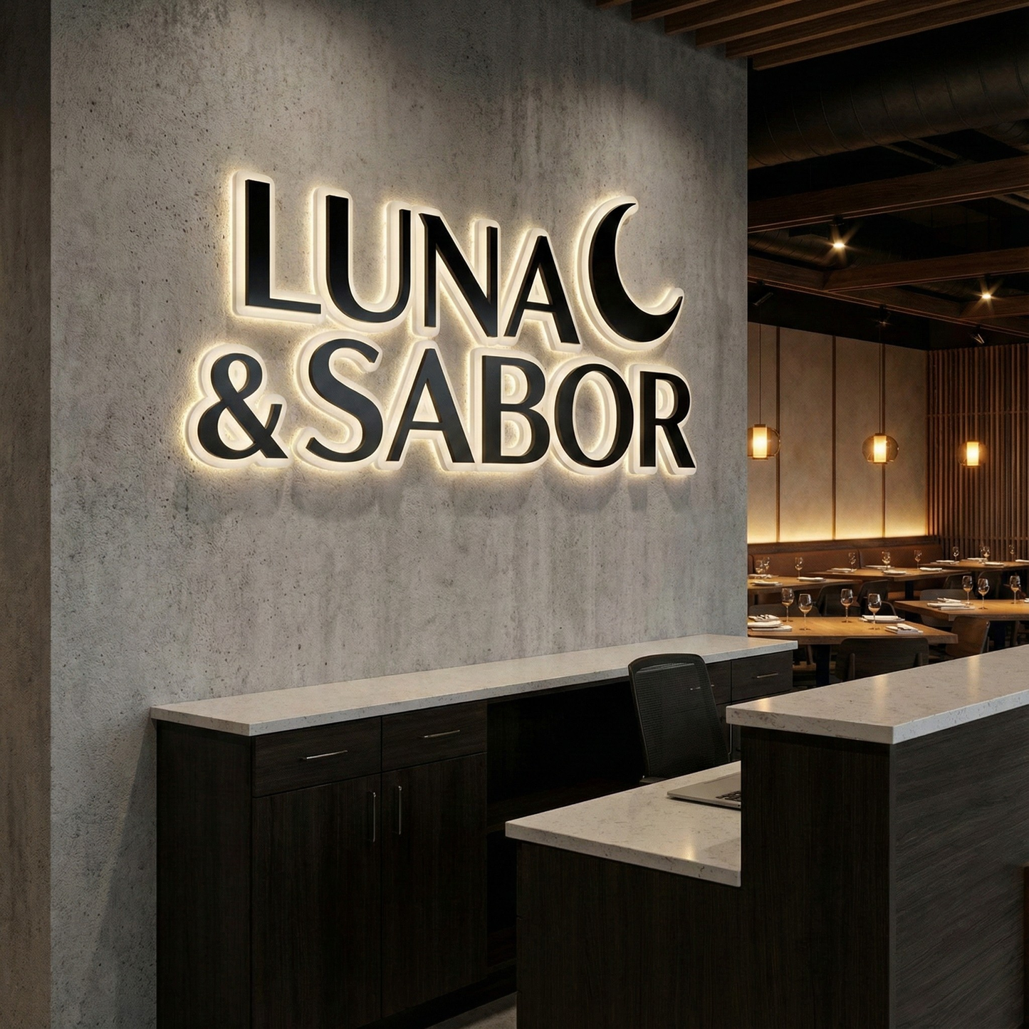 Logo 3D corporativo en metacrilato